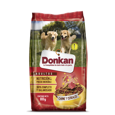 Comida Para Perro Donkan Adulto Carne Y Cereales 